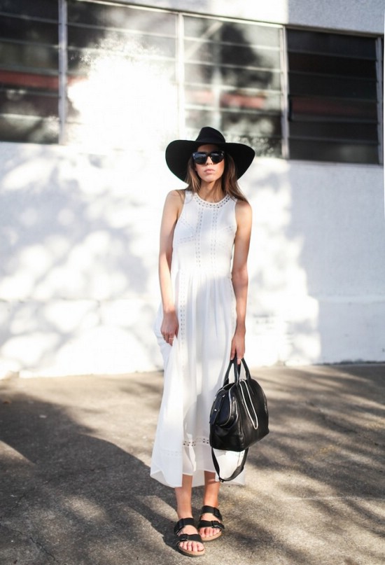 С чем носить белое платье летом