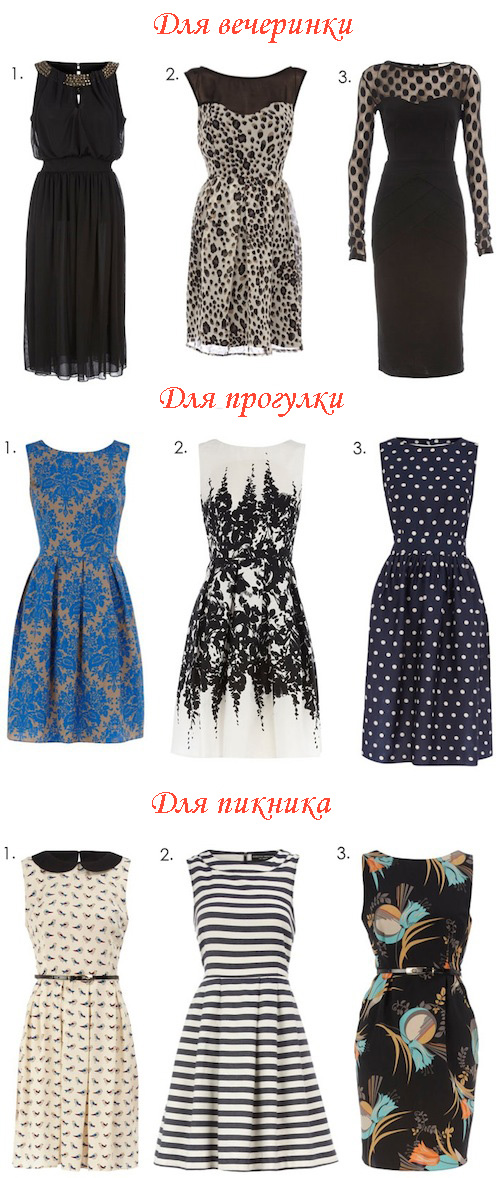 Модные дневные и вечерние платья для весенне-летнего сезона 2012