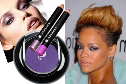 Фиолетовый дымчатый макияж