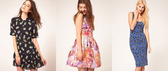Платья с принтами – модный тренд лета 2012