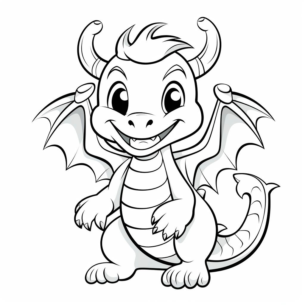раскраска новый год дракона для детей